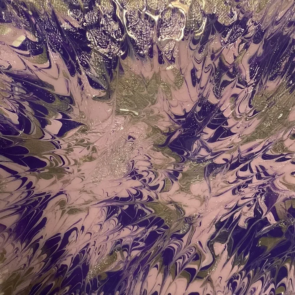 Framed Abstract Acrylic/Resin Art - Picture 4 of 8